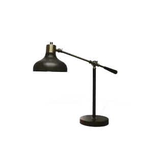 black metal lamp